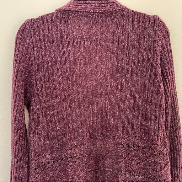 Covington | Petite Burgundy Waterfall Front Cardigan | LP - Picture 4 of 9